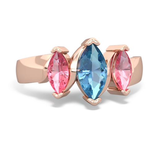 blue topaz-pink sapphire keepsake ring