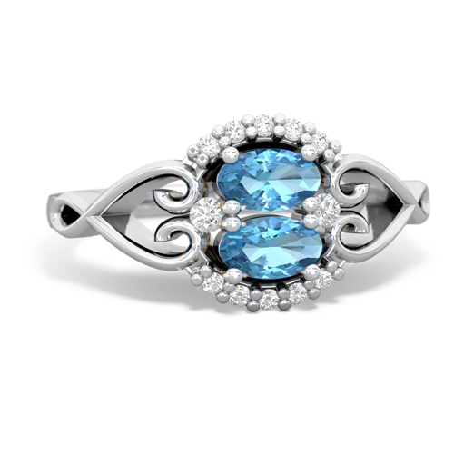 blue topaz antique keepsake ring