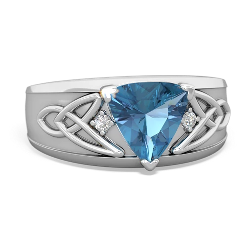 blue topaz celtic ring