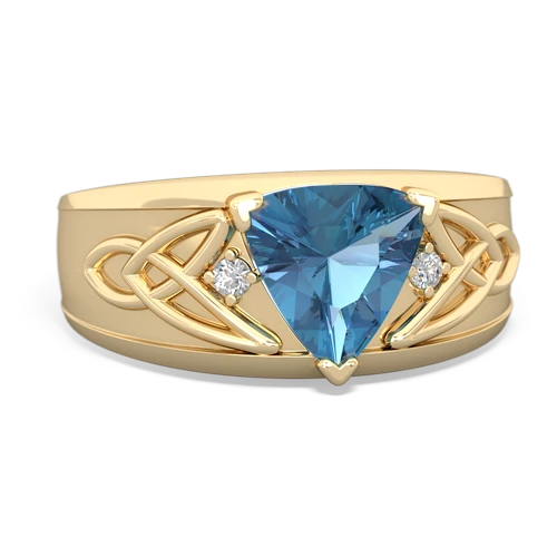 blue topaz celtic ring