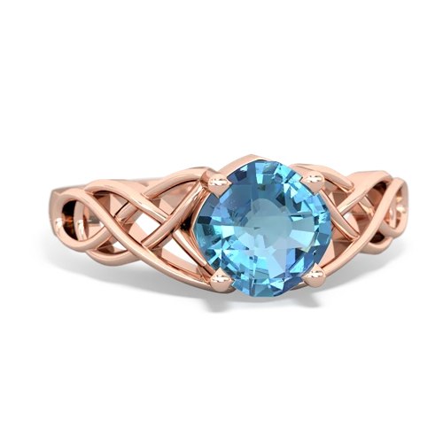 Blue Topaz Celtic Knot Genuine Swiss Blue Topaz ring Ring