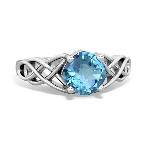 blue topaz celtic ring