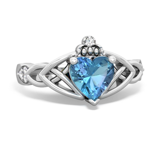 blue topaz celtic ring