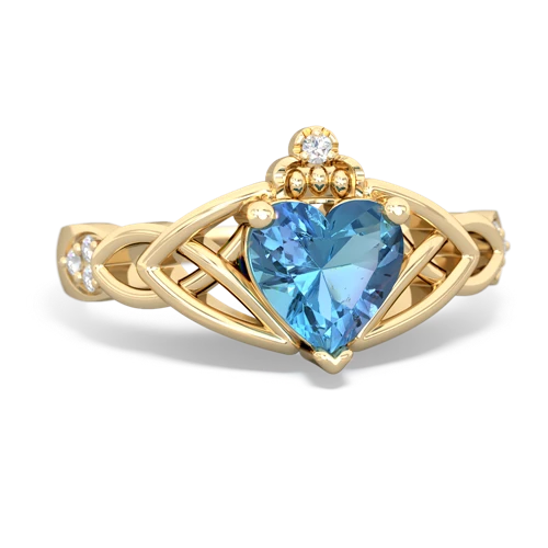 blue topaz celtic ring