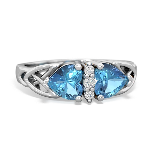 blue topaz celtic ring