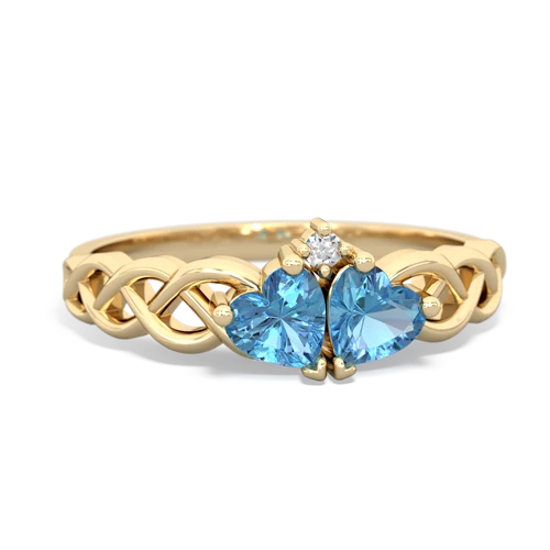 blue topaz celtic braid ring