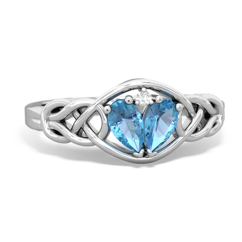 blue topaz celtic knot ring