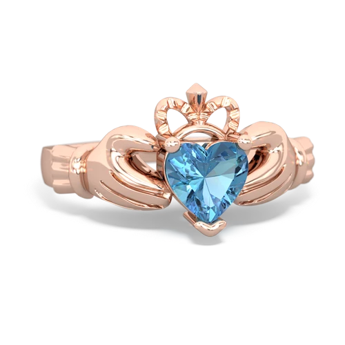 blue topaz claddagh ring