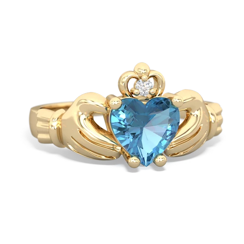 blue topaz claddagh ring