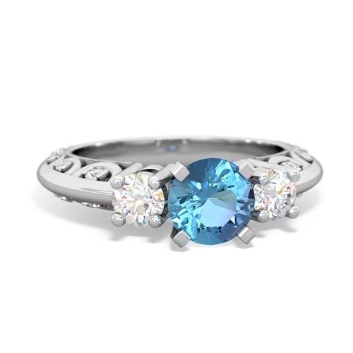 blue topaz engagement ring