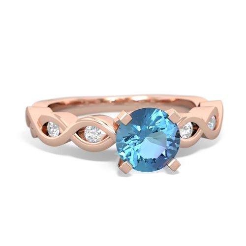 Blue Topaz Infinity Engagement Genuine Swiss Blue Topaz ring Ring