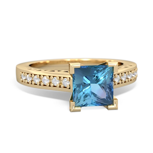 blue topaz engagement ring