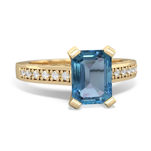 Blue Topaz Art Deco Genuine Swiss Blue Topaz ring Ring
