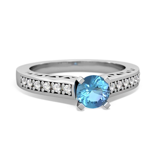 blue topaz engagement ring