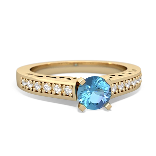 blue topaz engagement ring