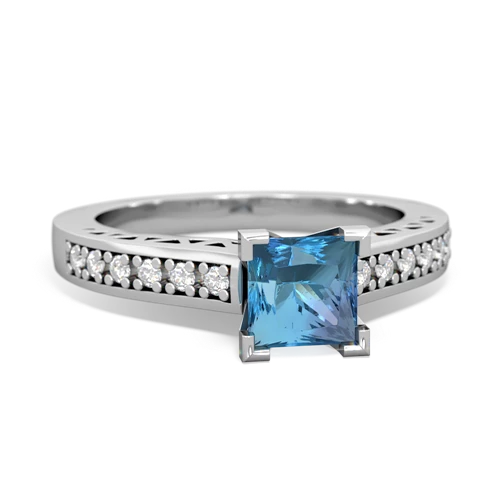 blue topaz engagement ring