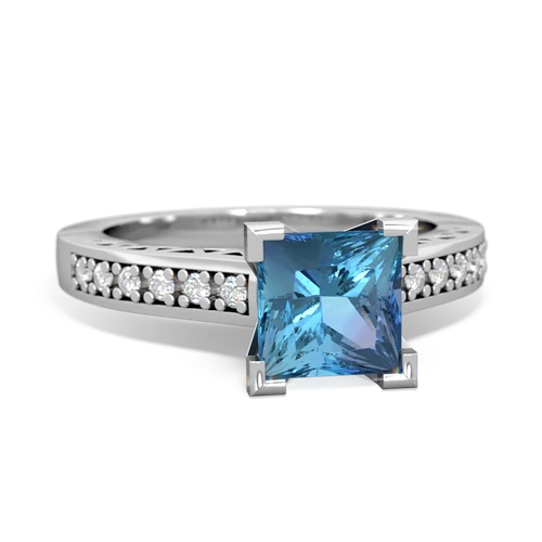 blue topaz engagement ring