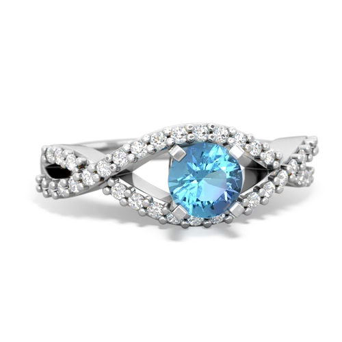 blue topaz engagement ring