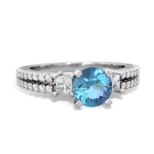 Blue Topaz Engagement Genuine Swiss Blue Topaz ring Ring