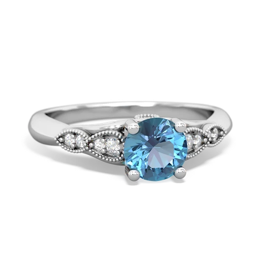 Blue Topaz Antique Elegance Genuine Swiss Blue Topaz ring Ring