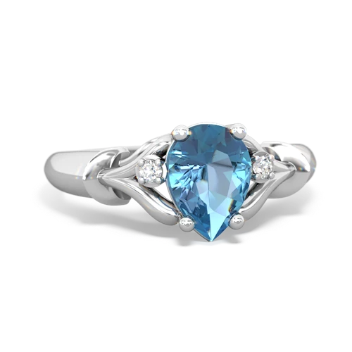 blue topaz filligree ring