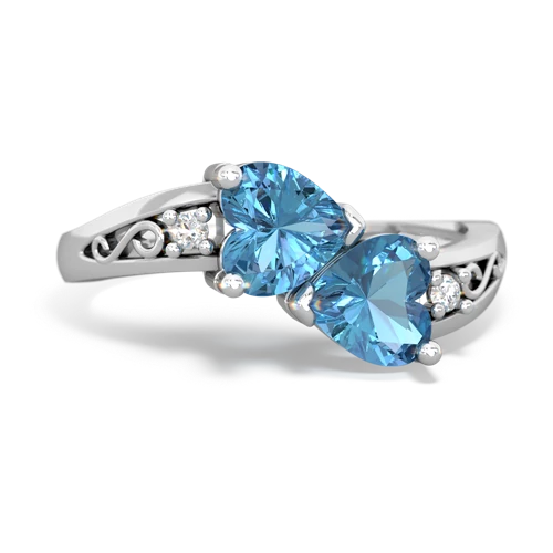 blue topaz filligree ring