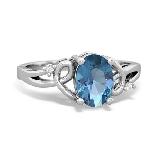 blue topaz filligree ring