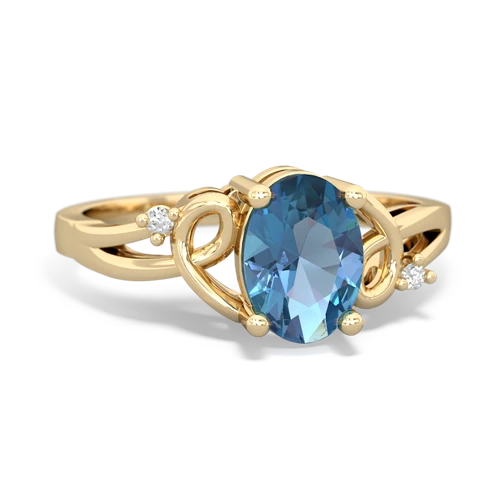 blue topaz filligree ring