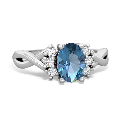 blue topaz filligree ring