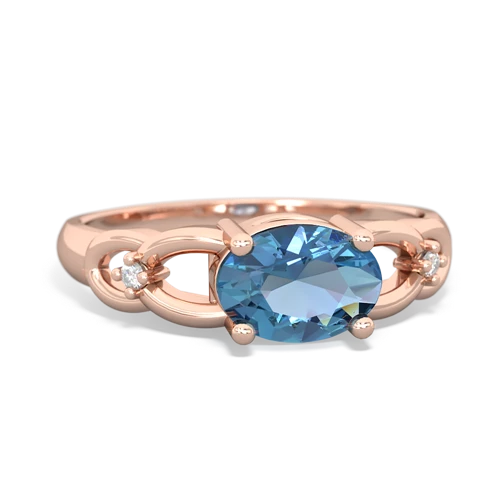 blue topaz filligree ring