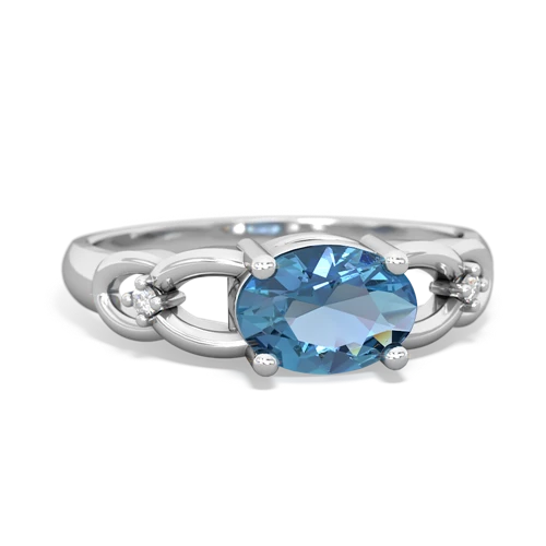 blue topaz filligree ring