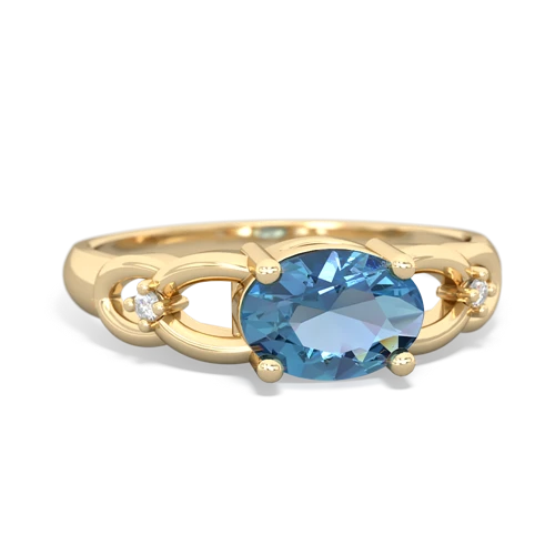 blue topaz filligree ring