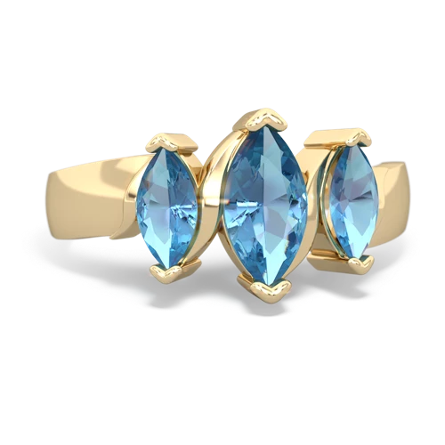 Blue Topaz Genuine Swiss Blue Topaz with  and  Three Peeks ring Ring