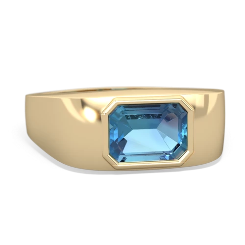 blue topaz mens ring