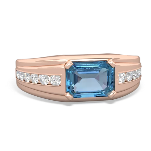 blue topaz mens channel ring