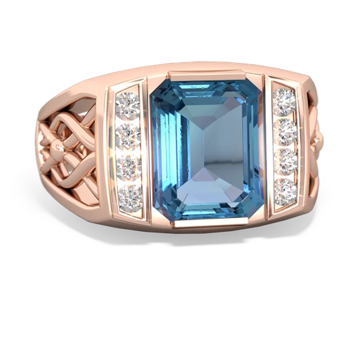 blue topaz mens vine ring