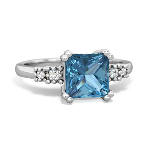 blue topaz modern ring