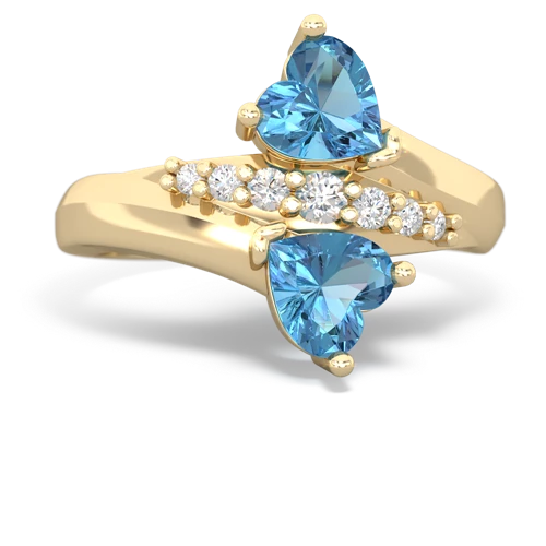 blue topaz modern ring