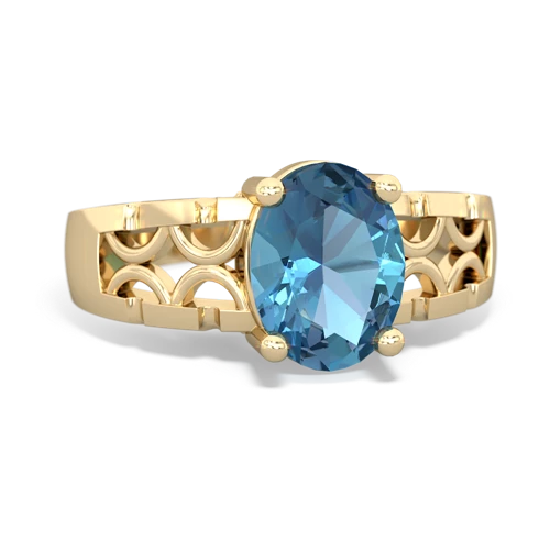 blue topaz modern ring