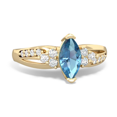 blue topaz modern ring