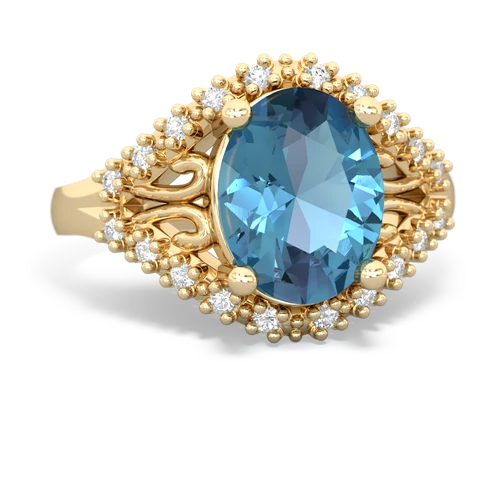 blue topaz modern ring