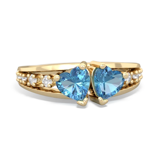 blue topaz modern ring