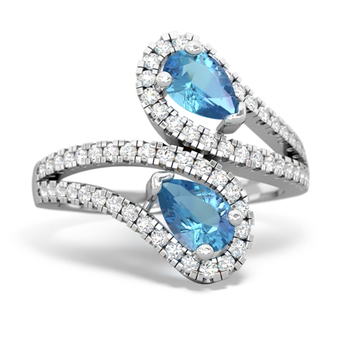 blue topaz pave swirls ring