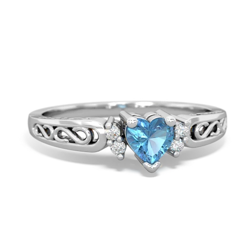 blue topaz petite ring