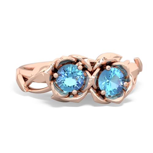 blue topaz roses ring