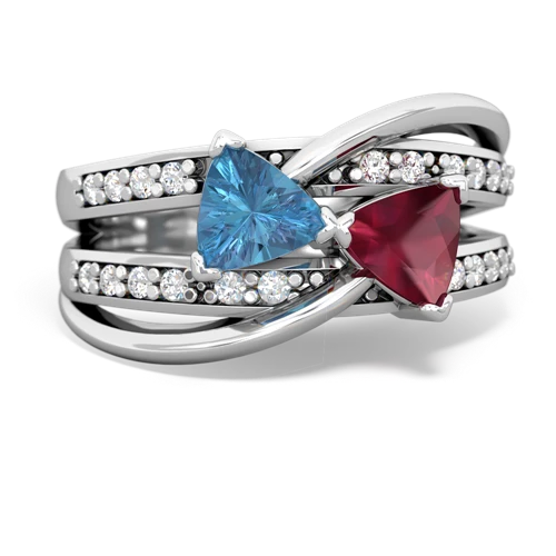 blue topaz-ruby couture ring