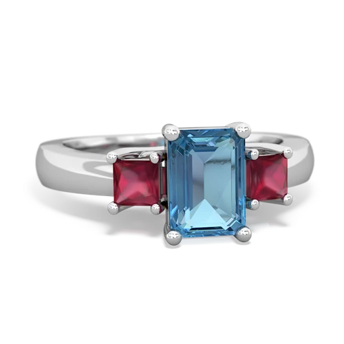 blue topaz-ruby timeless ring