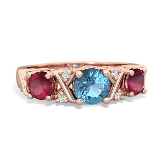 blue topaz-ruby timeless ring