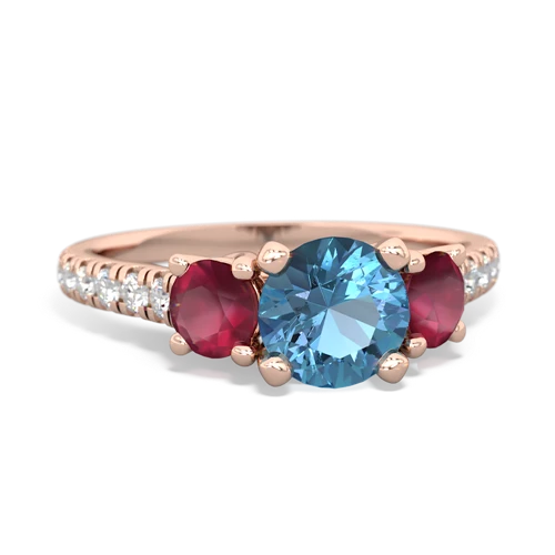 blue topaz-ruby trellis pave ring