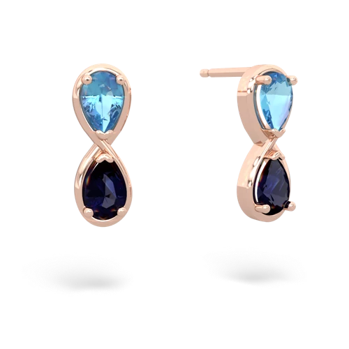 blue topaz-sapphire infinity earrings